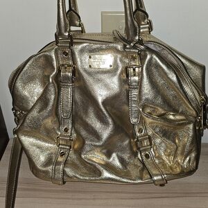 Michael Kors Gold Bedford Satchel Bag
